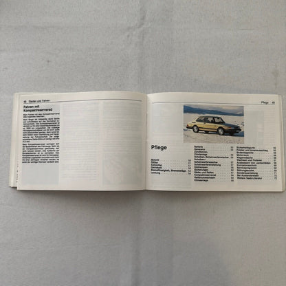 1993 Saab 900 Owners Manual Instruction Guide Book Saab Turbo GERMAN