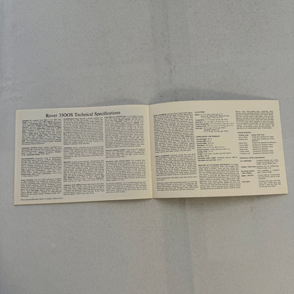 Rover 3500S Car Sales Brochure Catalog Advertising Vintage Rover 3500 S