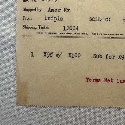 1908 John Deere Plow Company Antique Document Receipt Invoice Farm Equipment