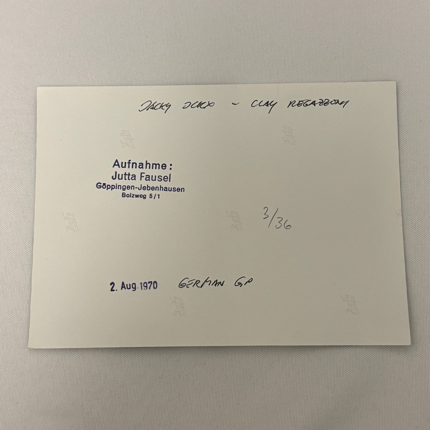 Vintage Racing Photo 1970 German Grand Prix Clay Regazzoni Jacky Ickx Motorsport