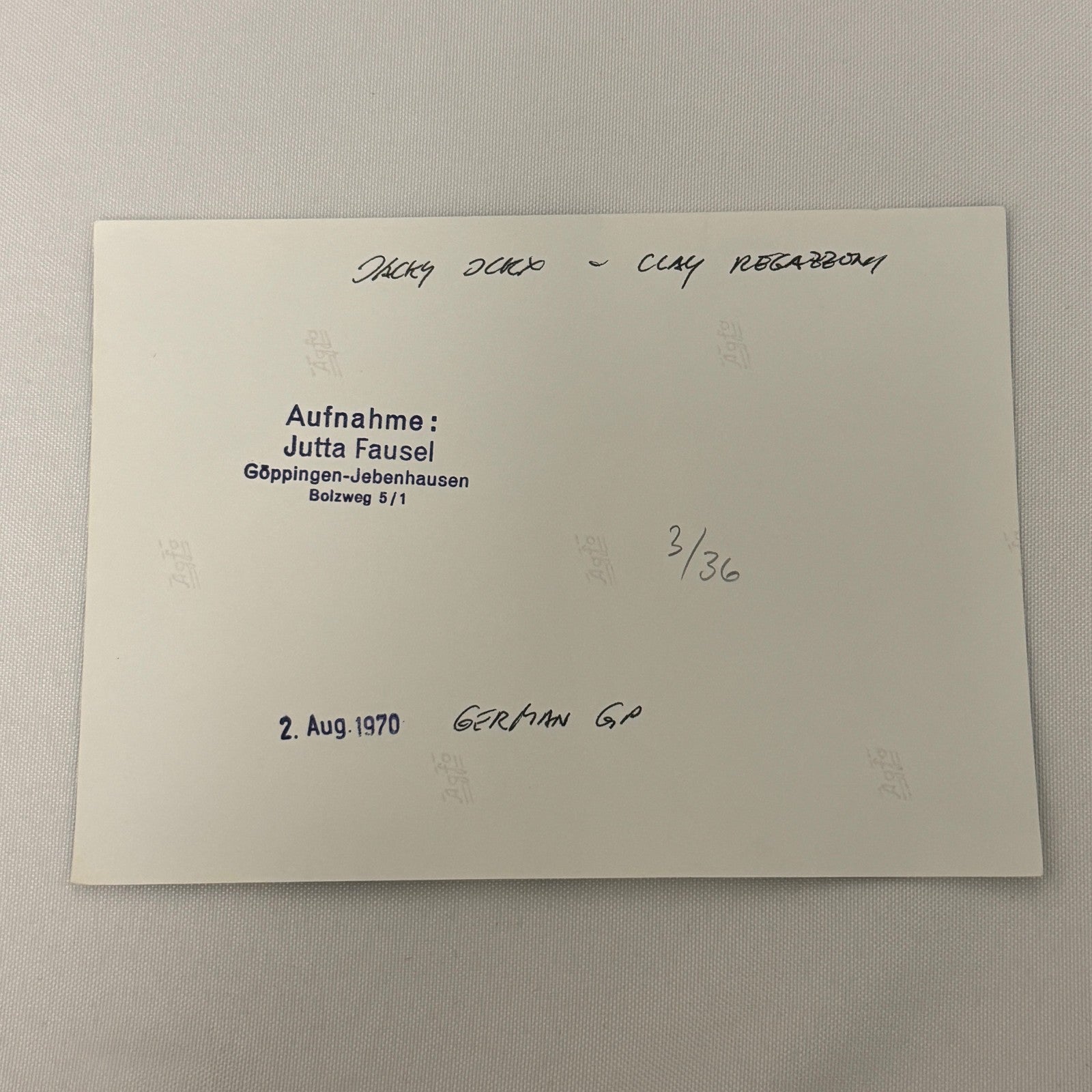 Vintage Racing Photo 1970 German Grand Prix Clay Regazzoni Jacky Ickx Motorsport