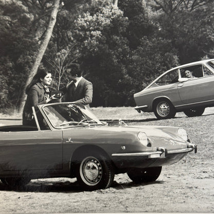 FIat 850 Sport Coupe and Spider Car Factory Press Photo Photograph Vintage