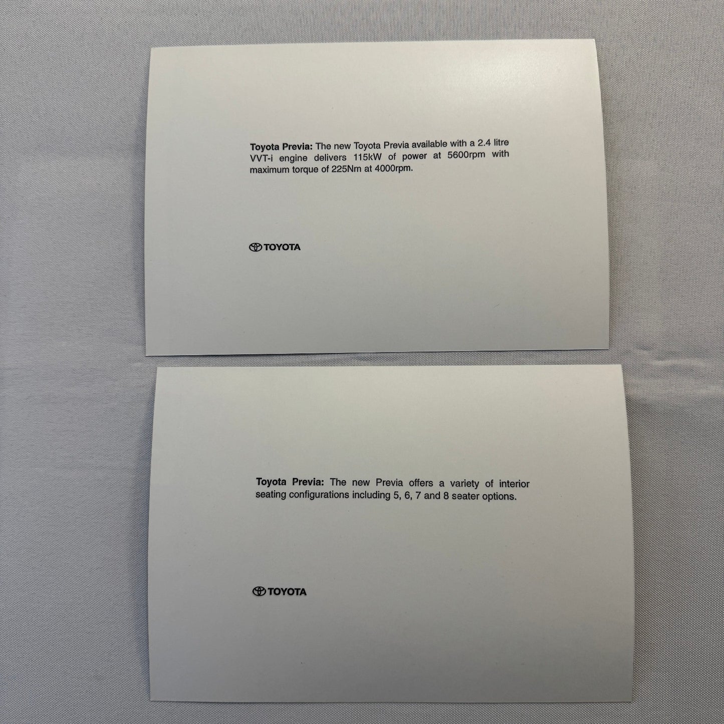 Toyota Previa Van Factory Press Photo Photograph Lot 2x