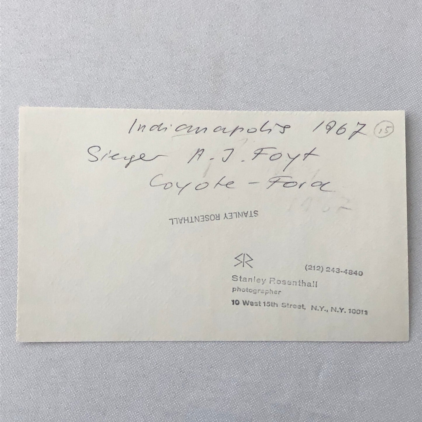 Vintage Indy Indianapolis 500 Racing Photo Photograph AJ Foyt Trophy 1967