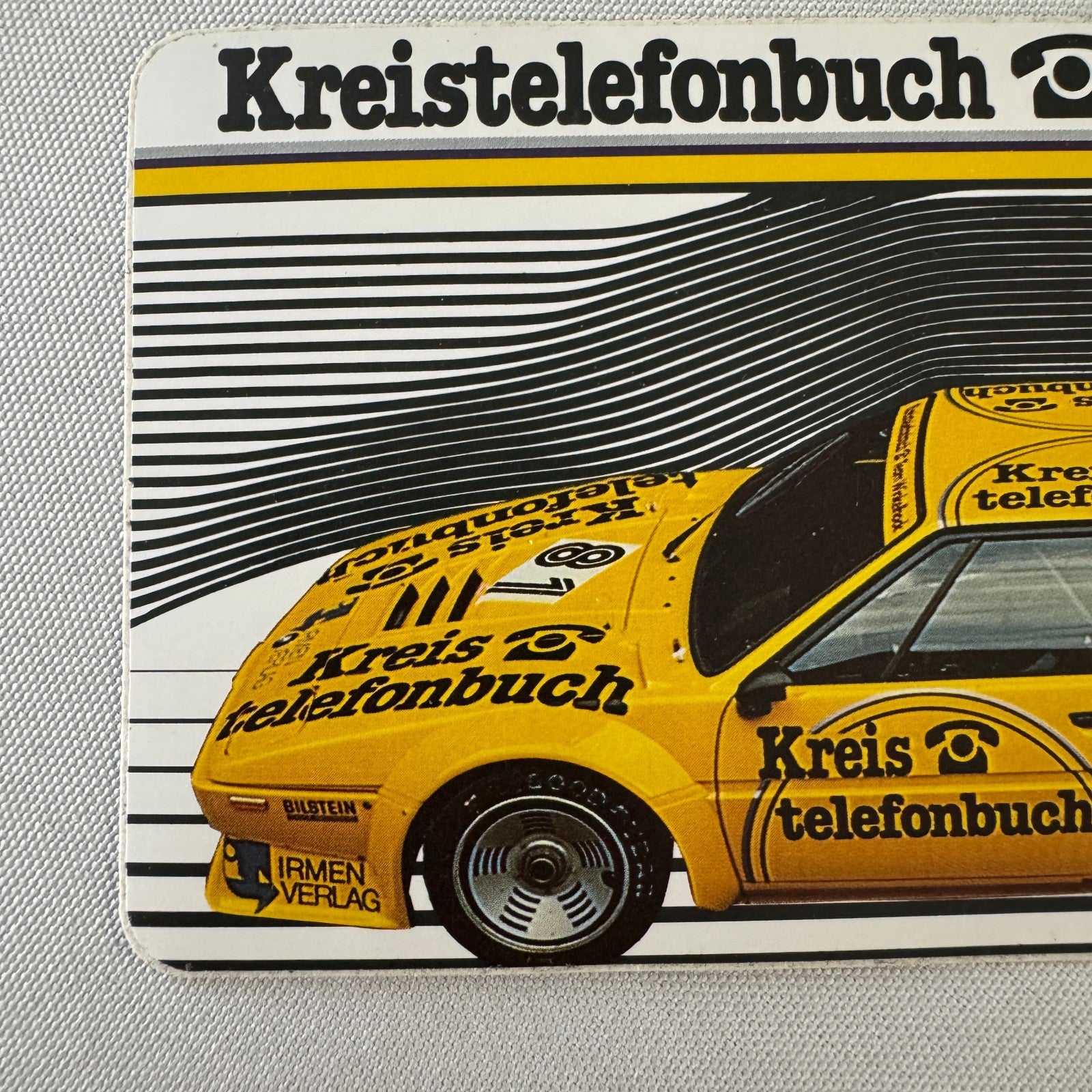 Vintage BMW M1 Racing Car Team Winkelhock Decal Sticker Kreistelefonbuch German