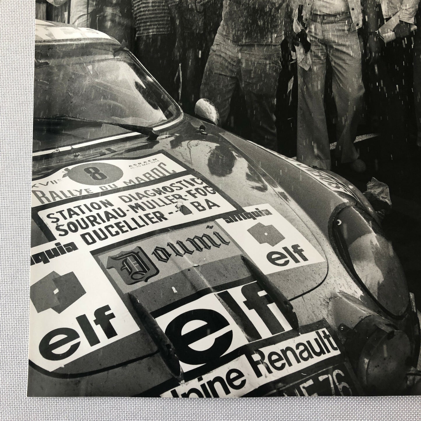 Vintage Rally Racing Photo Photograph 1974 Rallye du Maroc Renault Alpine Car