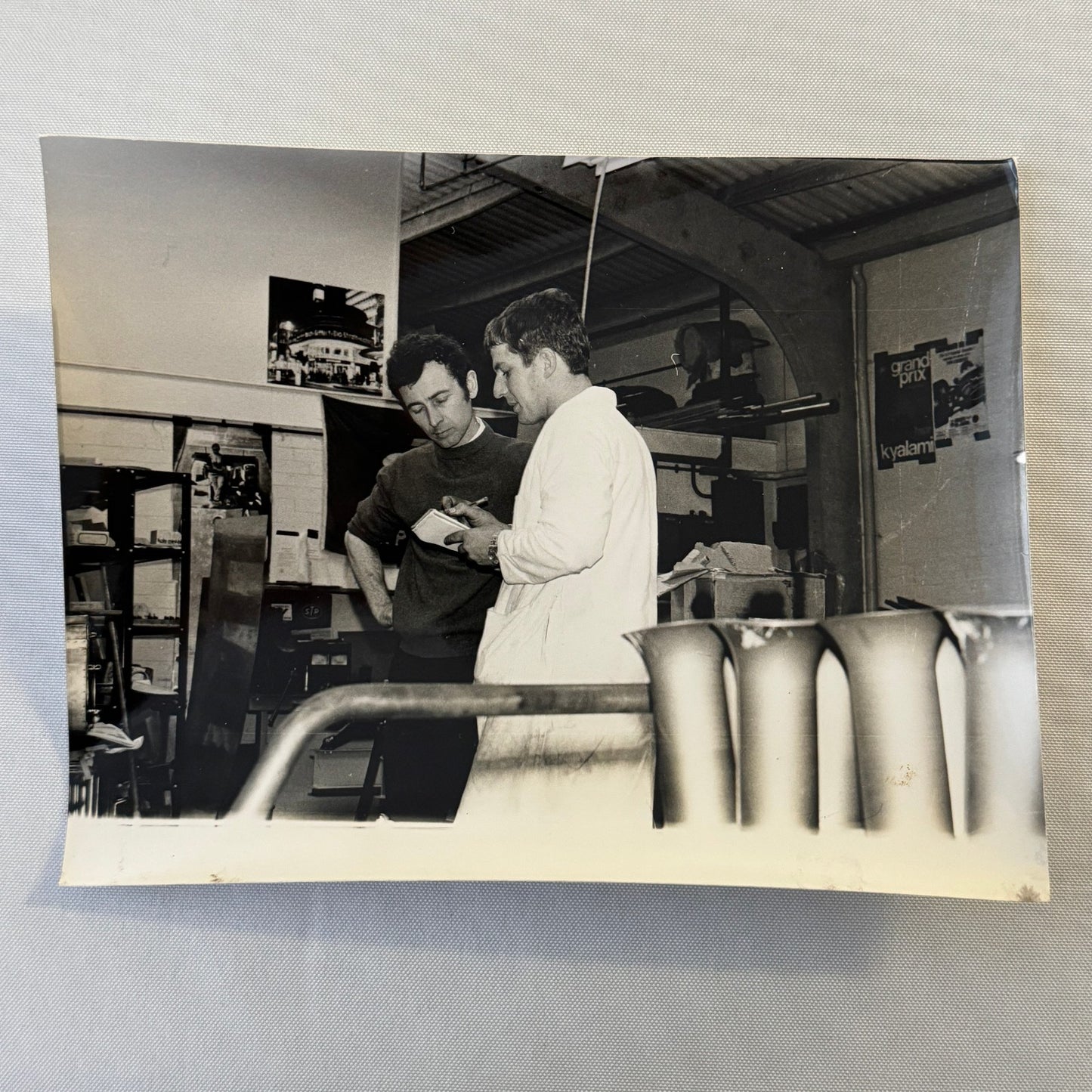 Vintage Racing Photo Photograph Print Unidentified Team Officials