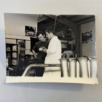 Vintage Racing Photo Photograph Print Unidentified Team Officials