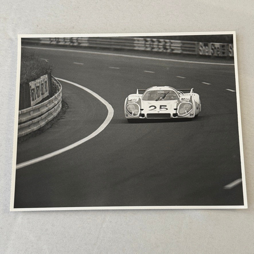 Vintage Racing Photograph 1970 Porsche 917 LeMans Vic Elford Modern Print
