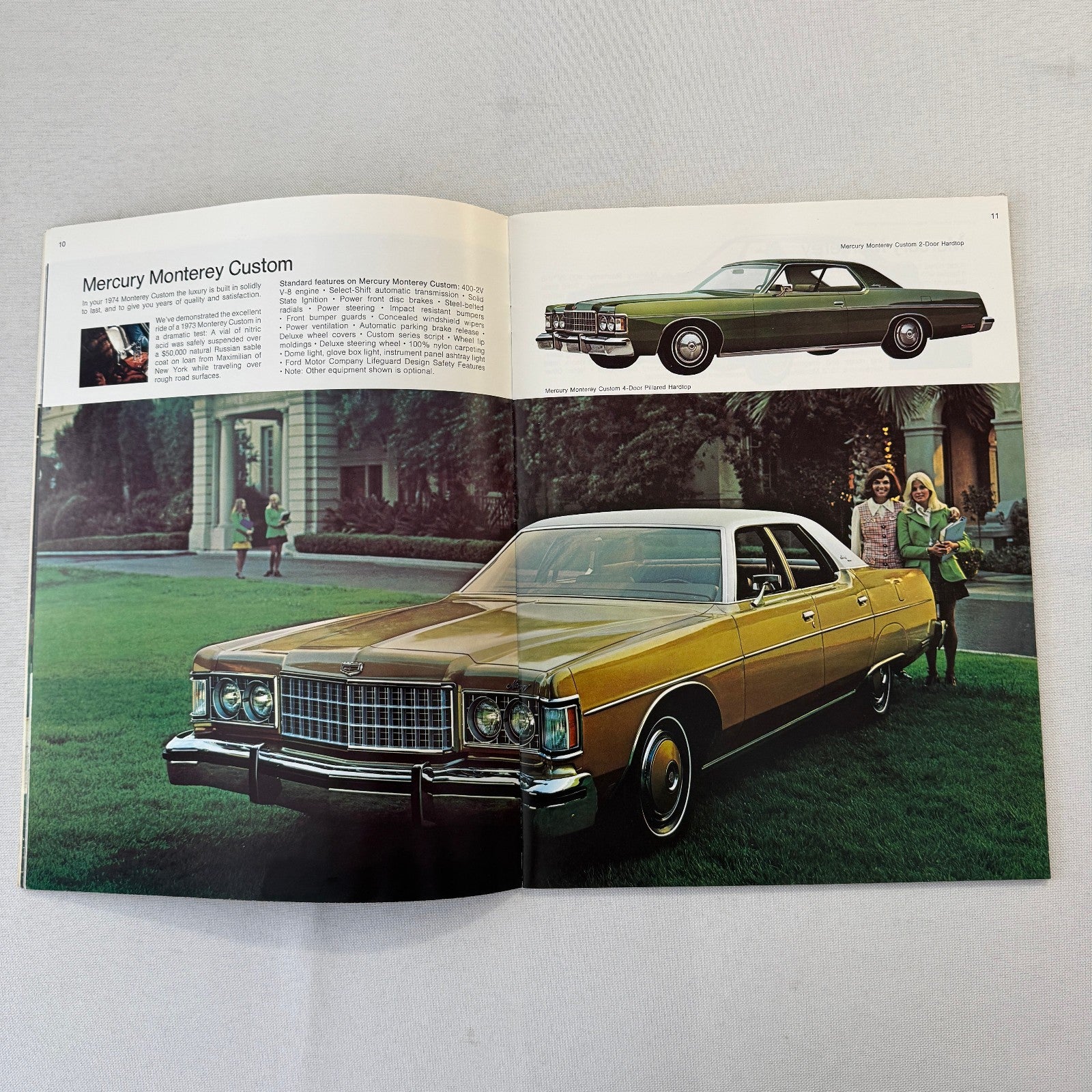 1974 Mercury Car Sales Brochure Catalog Marquis Montego Cougar Comet Monterey