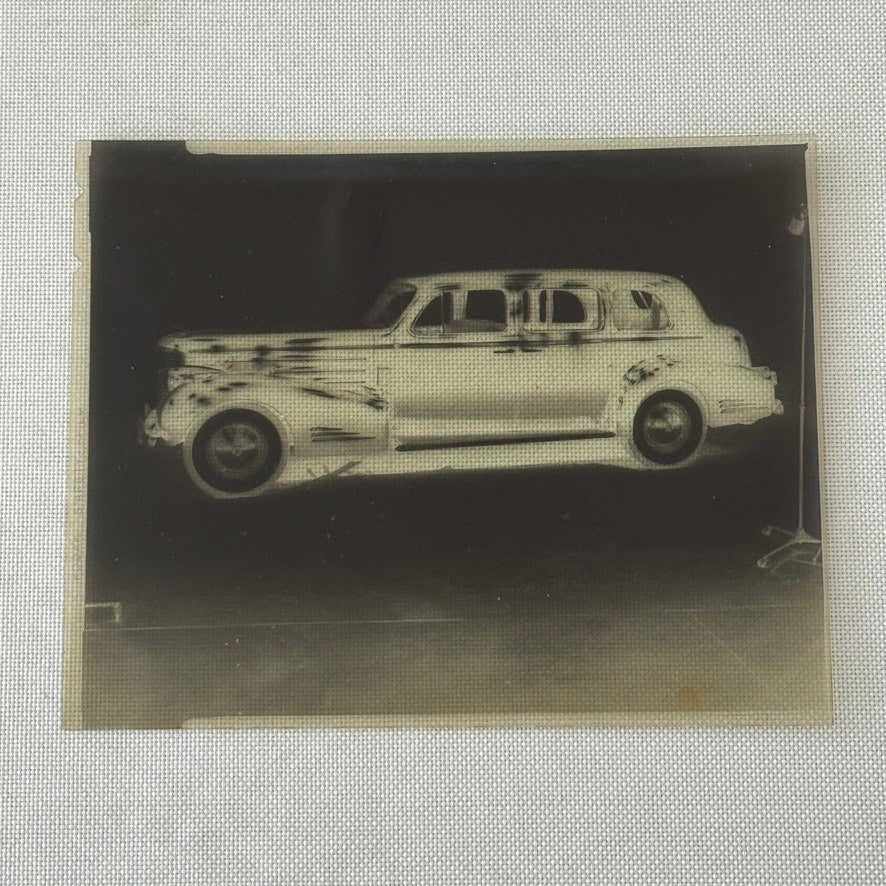 Vintage Cadillac Car Photo NEGATIVE with Print Automobile