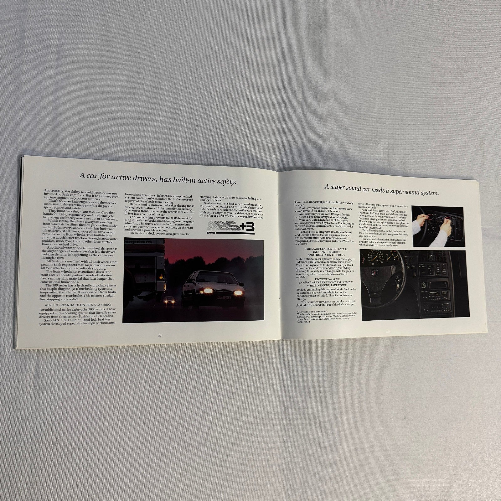 1988 Saab Military Sales Brochure Catalog Saab 900 Turbo 9000 900S Convertible