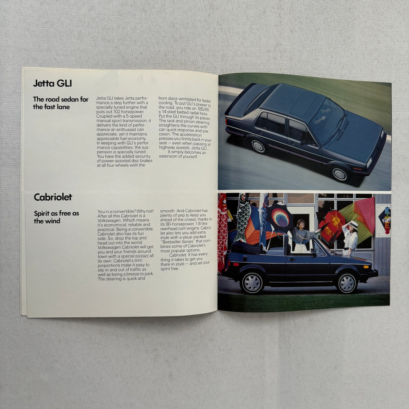 1987 Volkswagen VW Car Sales Brochure Catalog Scirocco Jetta Cabriolet Golf Fox