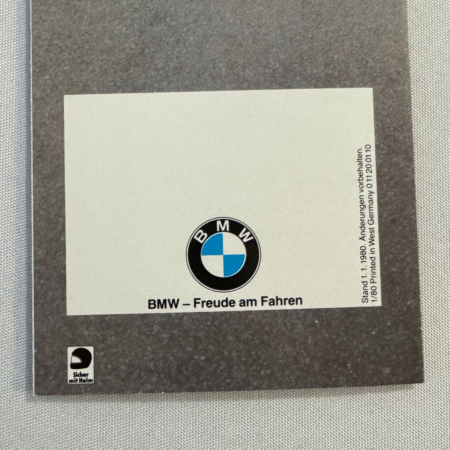 1980 BMW Motorcycle Price and Options Brochure Catalog R65 R100 R80 R45 GERMAN