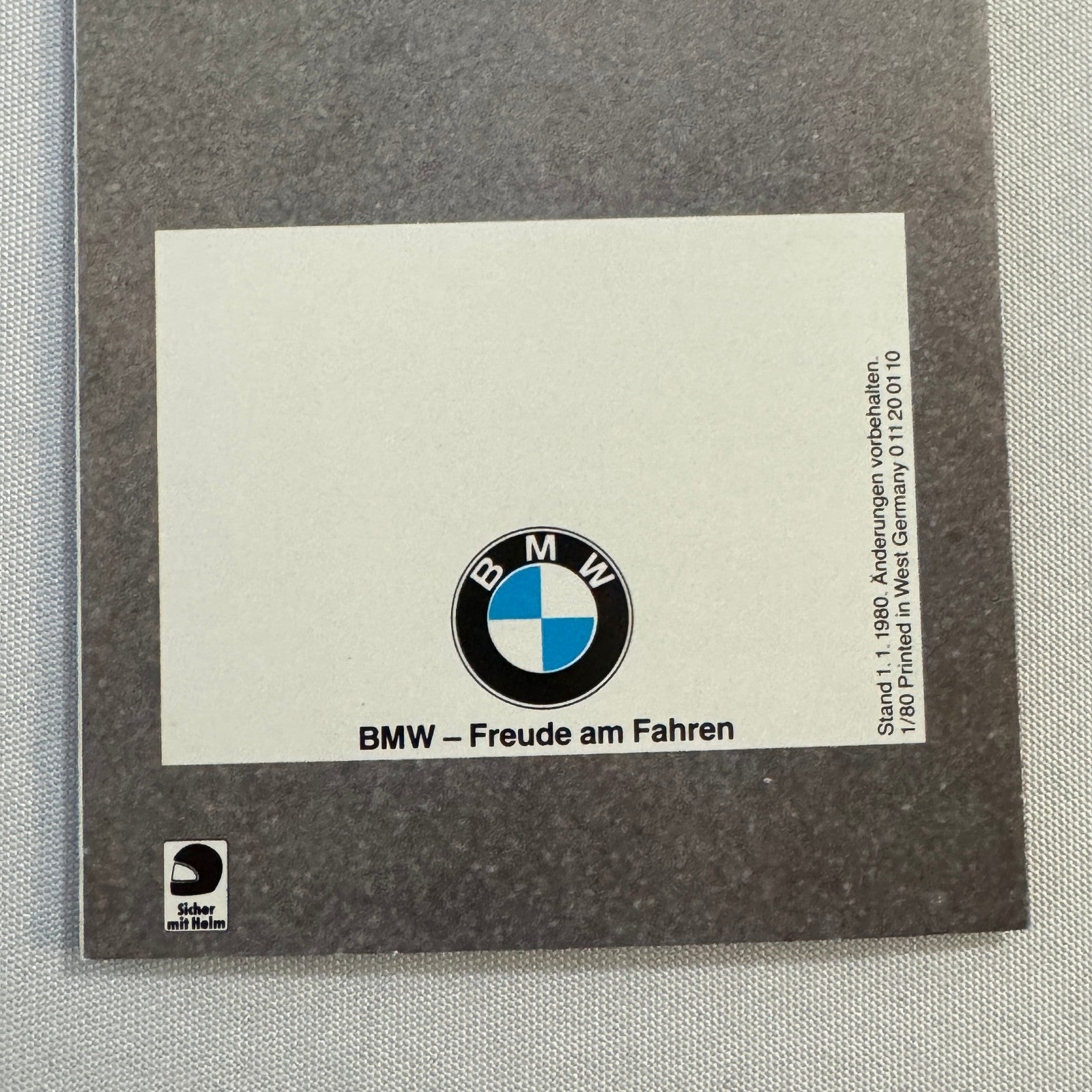 1980 BMW Motorcycle Price and Options Brochure Catalog R65 R100 R80 R45 GERMAN