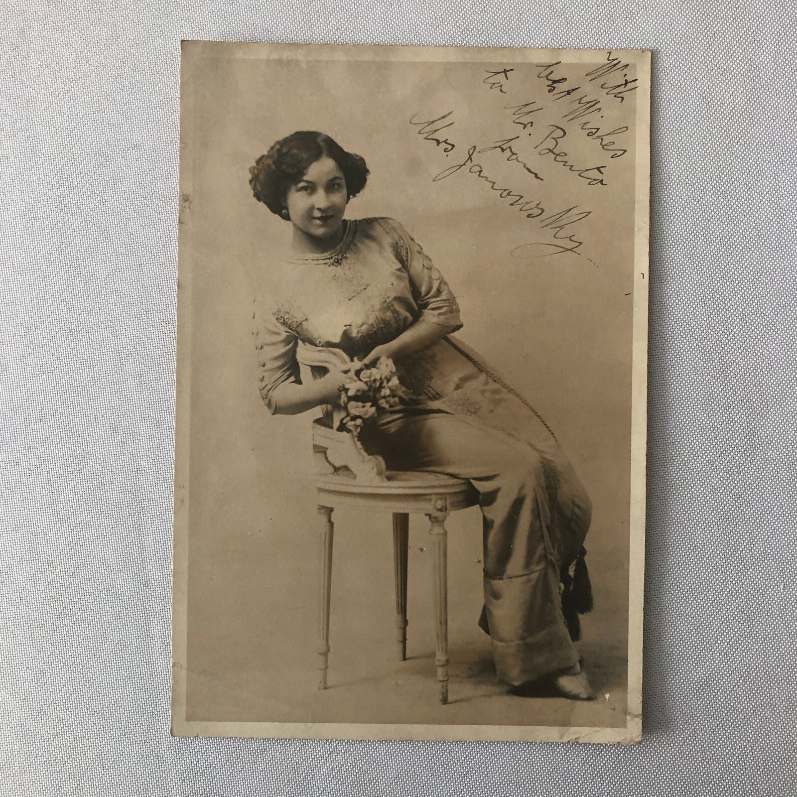 Circus Performer Dancer Acrobat Photo Photograph Print Vintage Signed