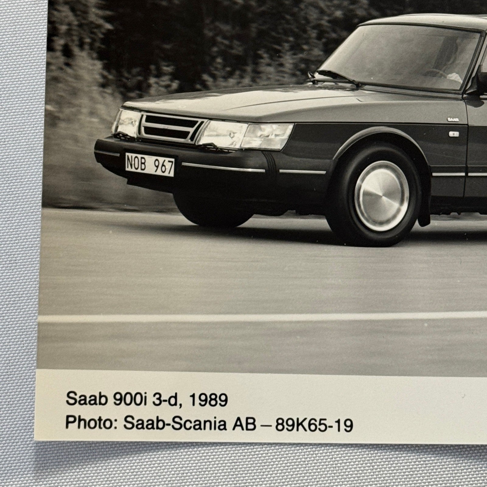 1989 Saab 900i Car Automobile Factory Photo Photograph Print Vintage Saab 900 i