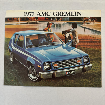 1977 AMC American Motors Gremlin Sales Sheet Brochure Vintage Car Advertising 