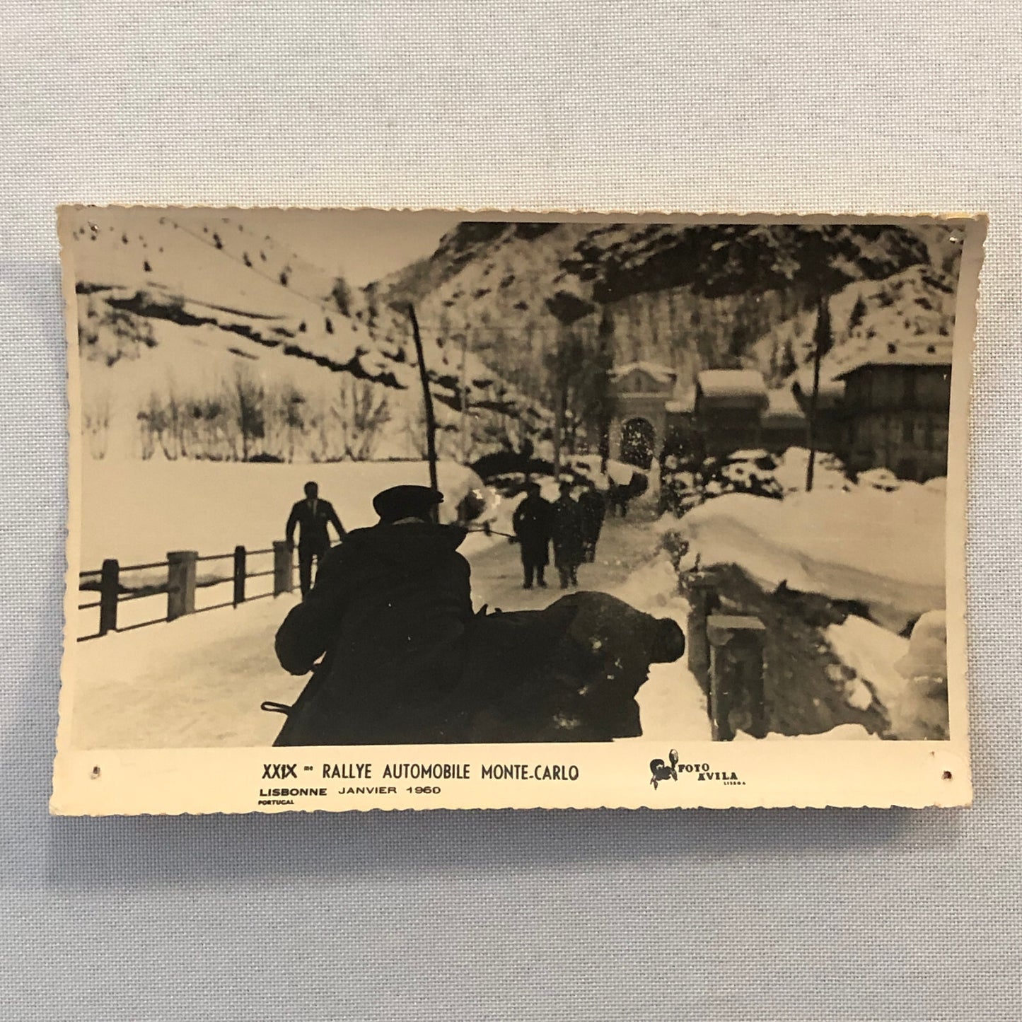 Vintage Rallye Automobile Monte Carlo Men Snowball Fight Photo Photograph Lot 3x