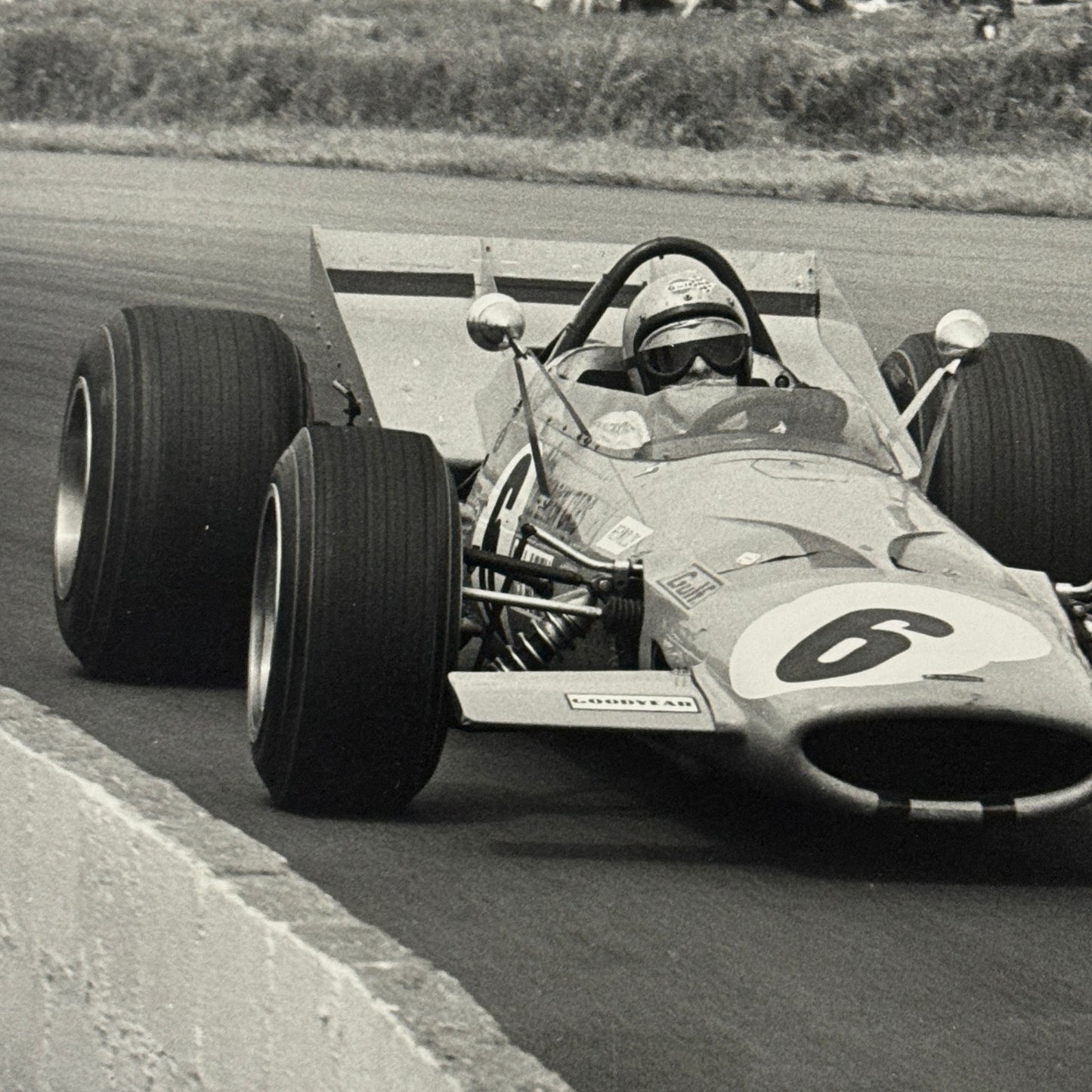 Vintage Racing Photo McLaren 1969 British Grand Prix Bruce McLaren Photograph