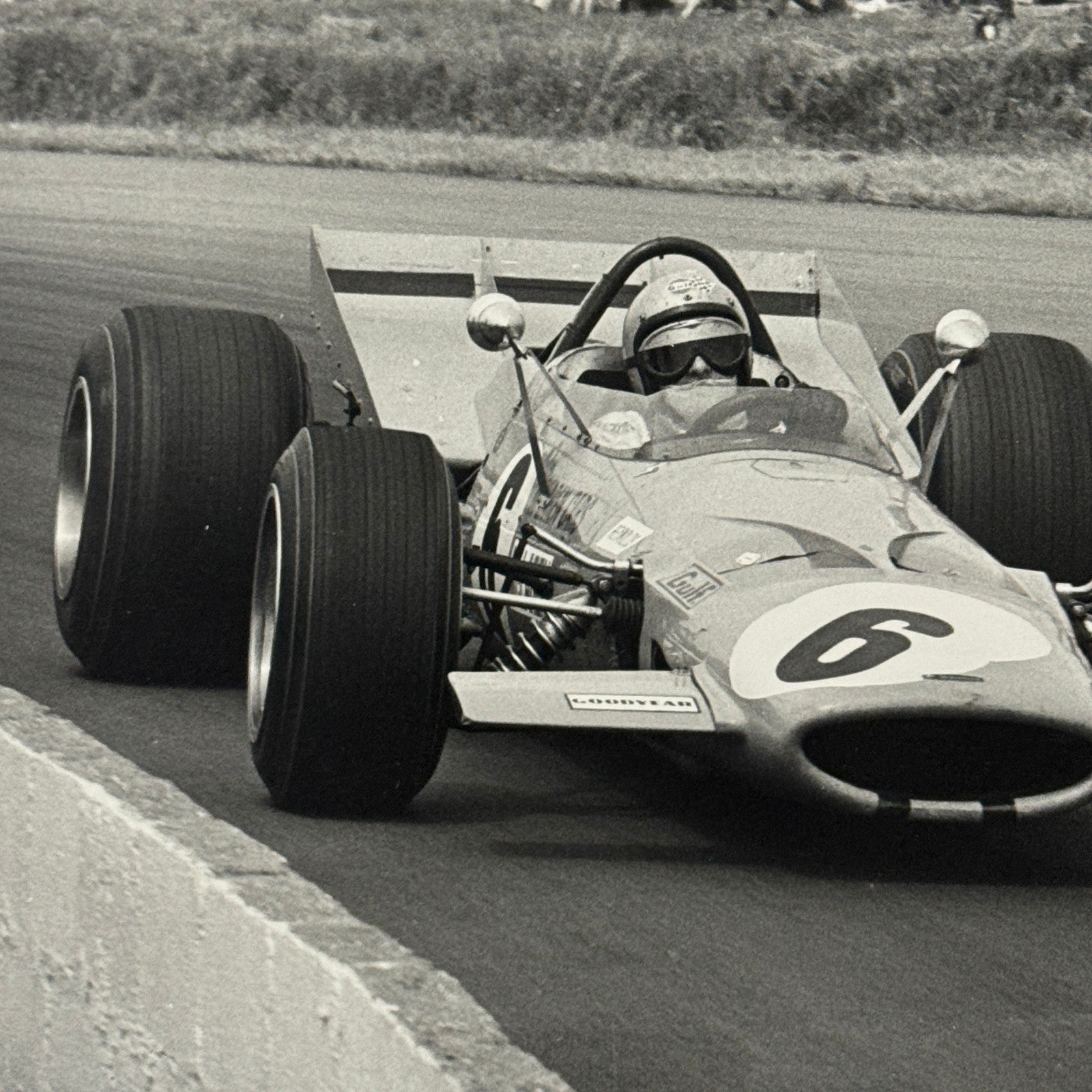 Vintage Racing Photo McLaren 1969 British Grand Prix Bruce McLaren Photograph