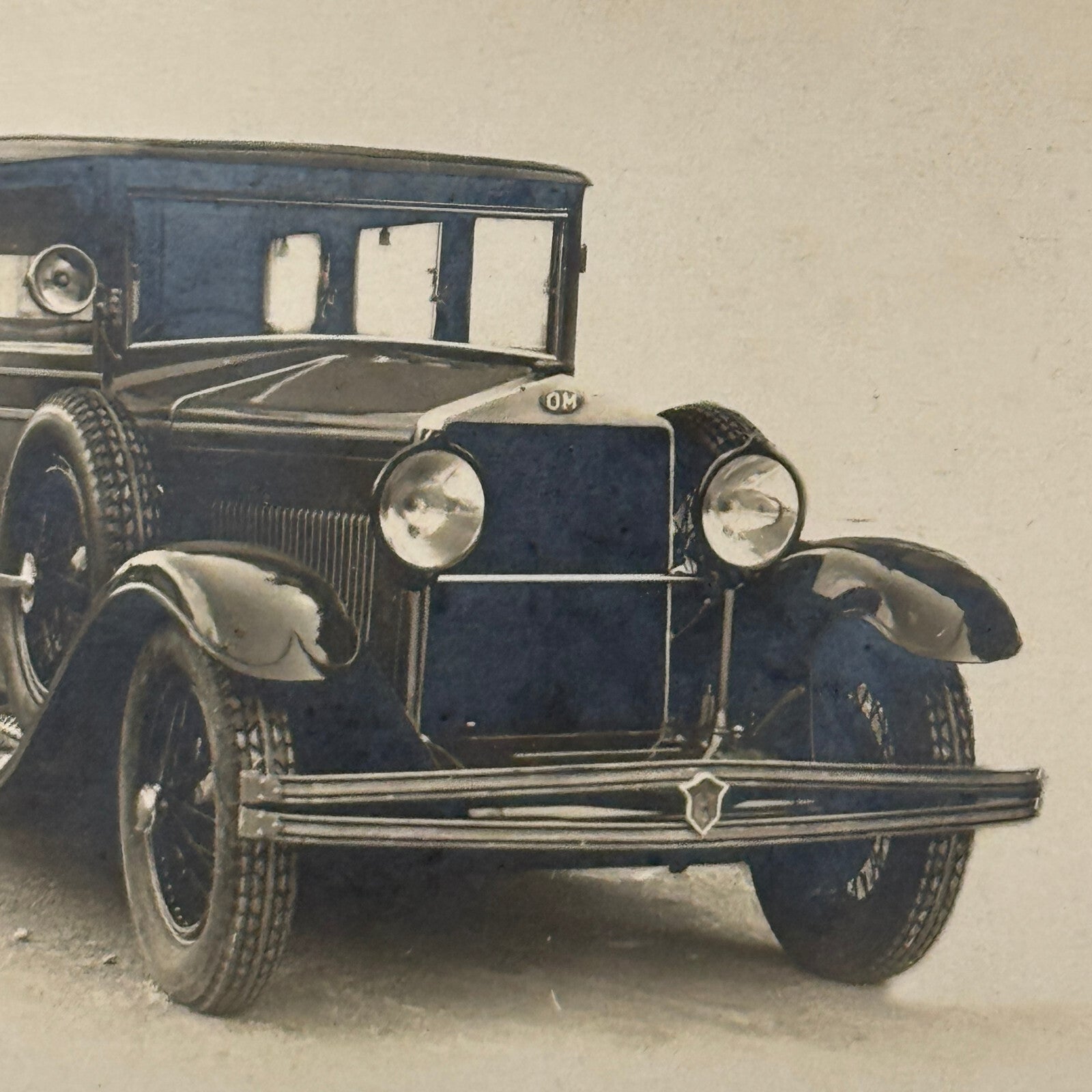 Officine Meccaniche OM Car Automobile Italian Photo Postcard Post Card RPPC