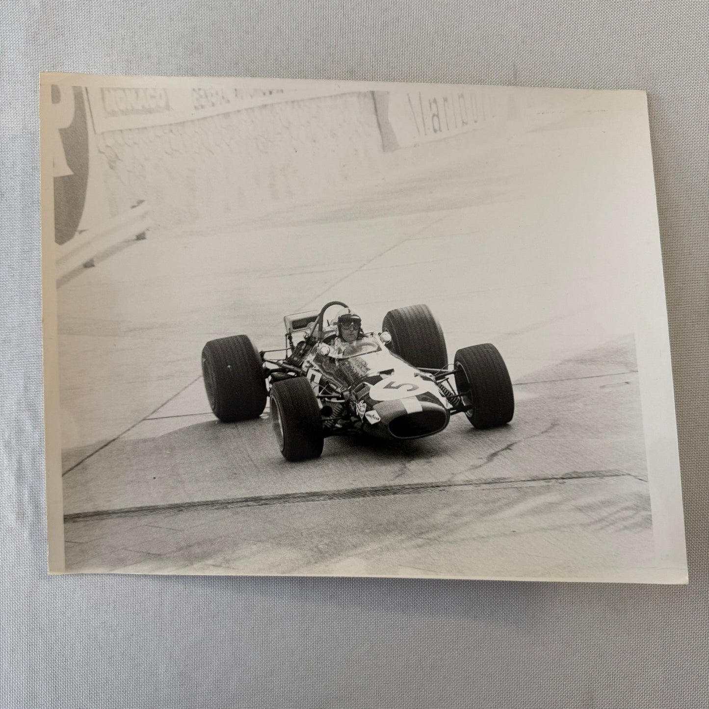 1969 Monaco Grand Prix Racing Photo Jack Brabham BT26 Car Vintage Photograph