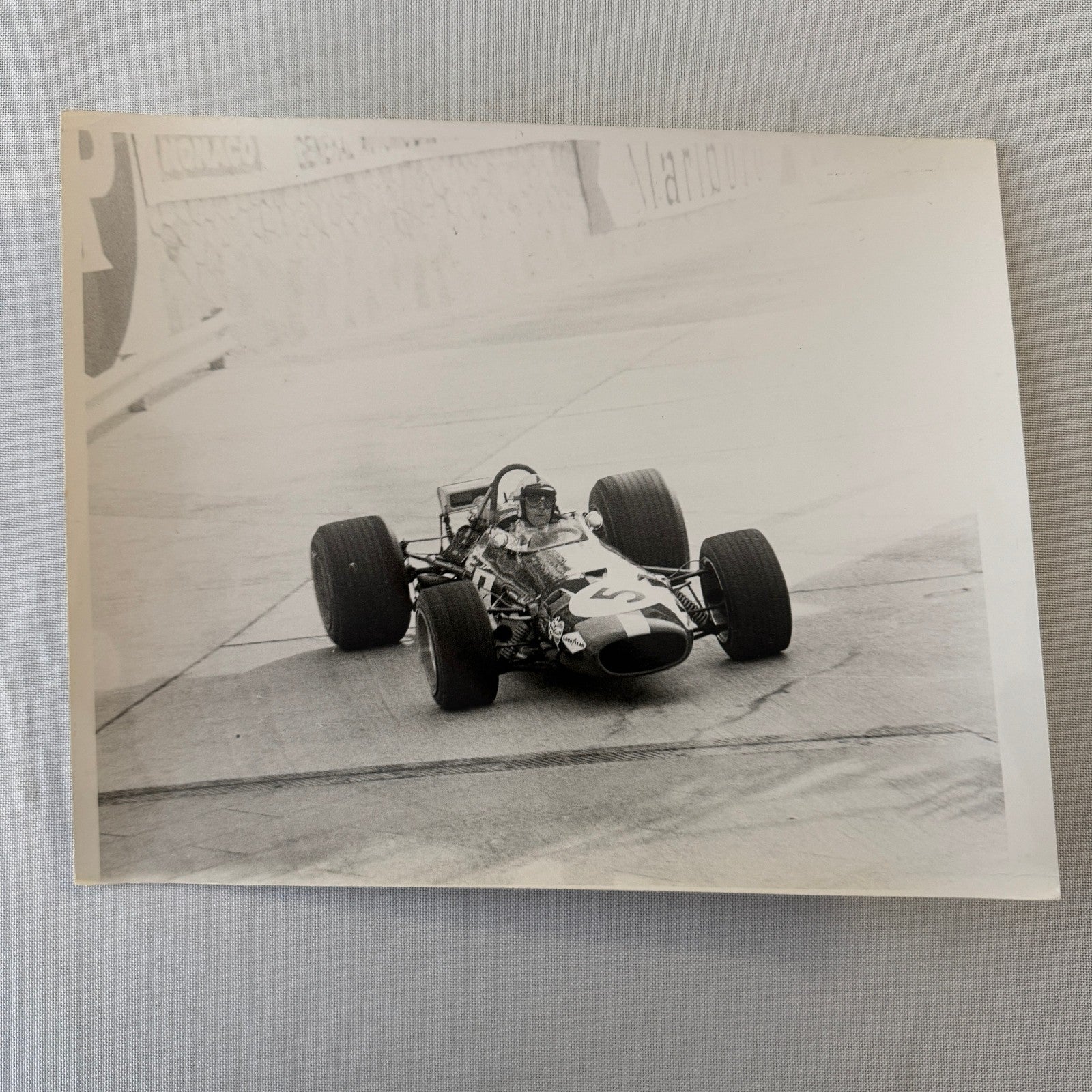 1969 Monaco Grand Prix Racing Photo Jack Brabham BT26 Car Vintage Photograph