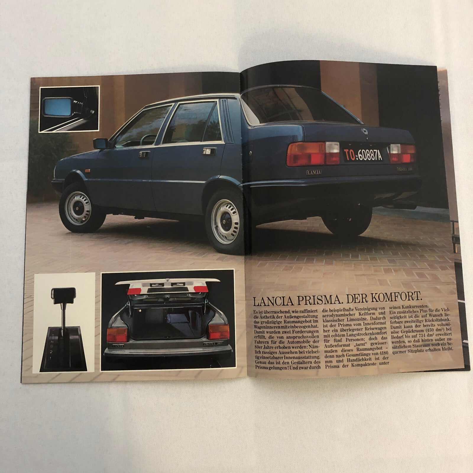 Lancia Prisma 1500 and 1600 Car Sales Brochure Catalog German Text