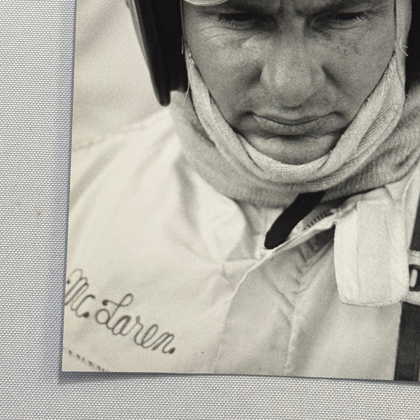 Vintage Racing Photo Bruce McLaren 1969 German Grand Prix Race Photograph