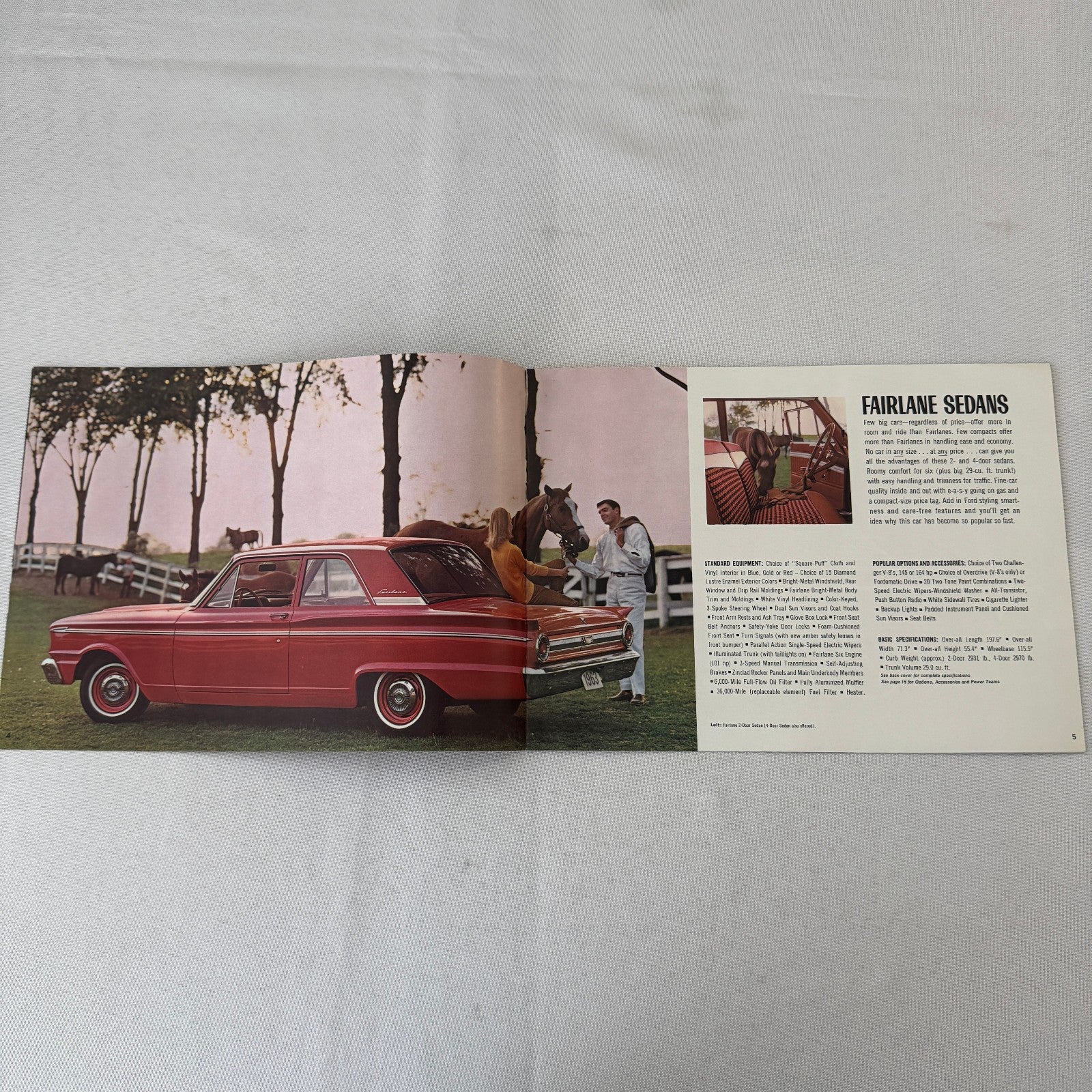 1963 Ford Fairlane Car Sales Brochure Catalog Canadian Fairlane 500 Wagon +