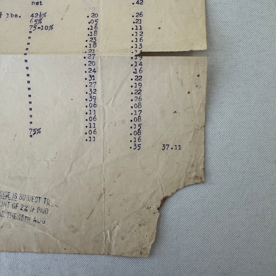 1912 Vintage Receipt Document  James Morrison Brass Manufacturing Company