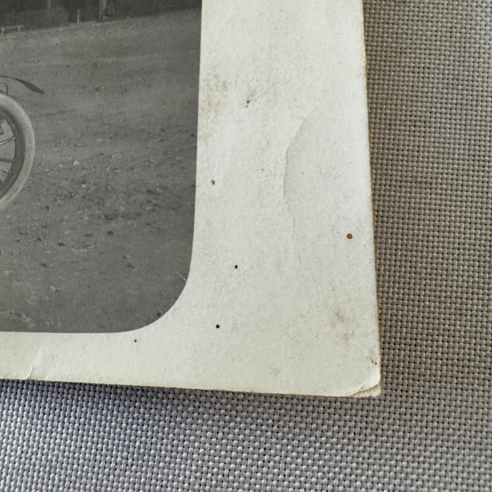 Vintage French Real Photo Postcard Post Card RPPC Man in Automobile Car Posted