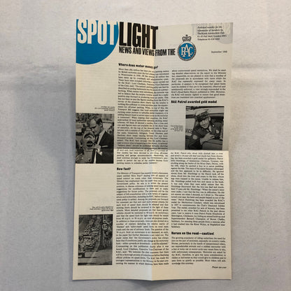 Vintage RAC Royal Automobile Club Welcome Document Package Brochures Car