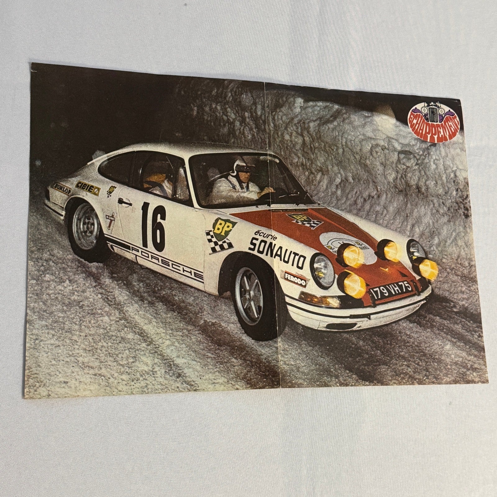 Vintage Porsche 911 Rally Rallye Car Magazine Insert Poster