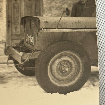 Man with Jeep Vintage Photo Photograph Print Germany