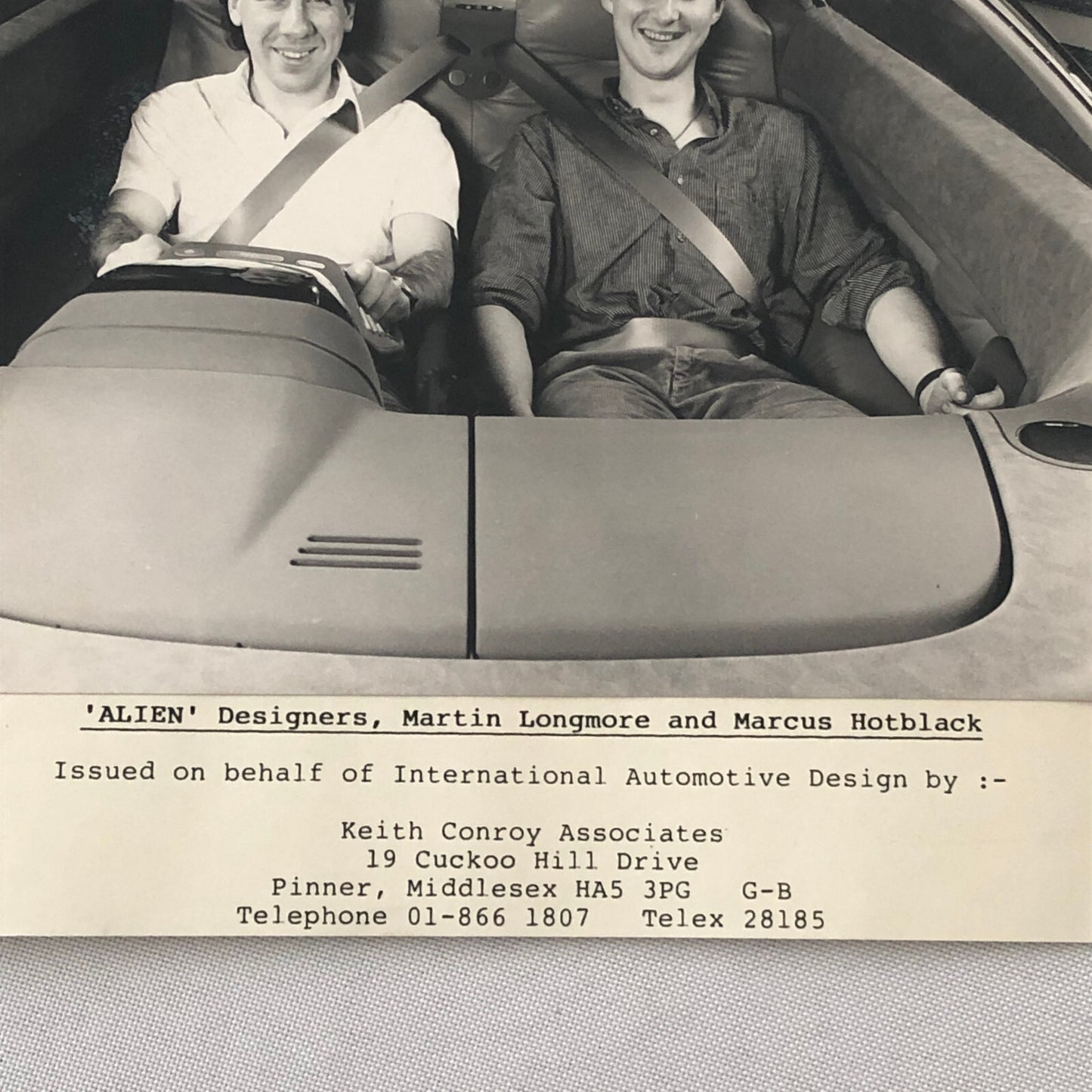 IAD Alien Concept Car Photo Photograph Lot of 3 International Automotive Design