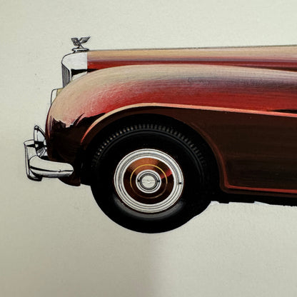 Vintage Bentley Car Automobile Illustration Art Drawing Hand Drawn Robert Preis