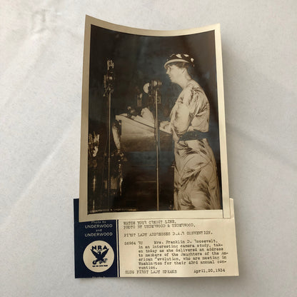 Press Photo Photograph Eleanor Roosevelt First Lady 1934 Daughters of Revolution