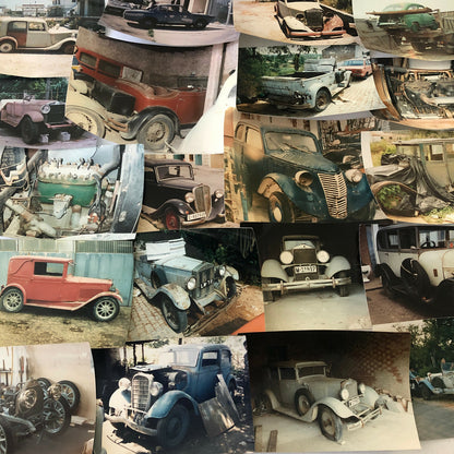 Vintage Fiat Barn Find Junk Yard Parts Photo Photograph Print Lot of 50 