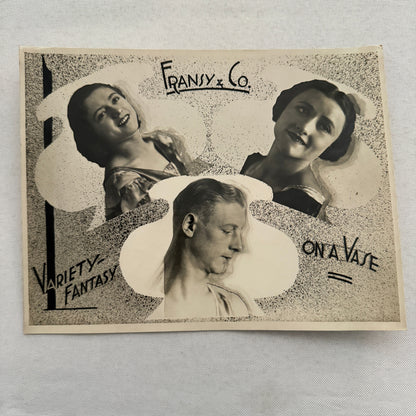 Vintage Circus Acrobat Variety Act Photo Photograph Fransy and Company
