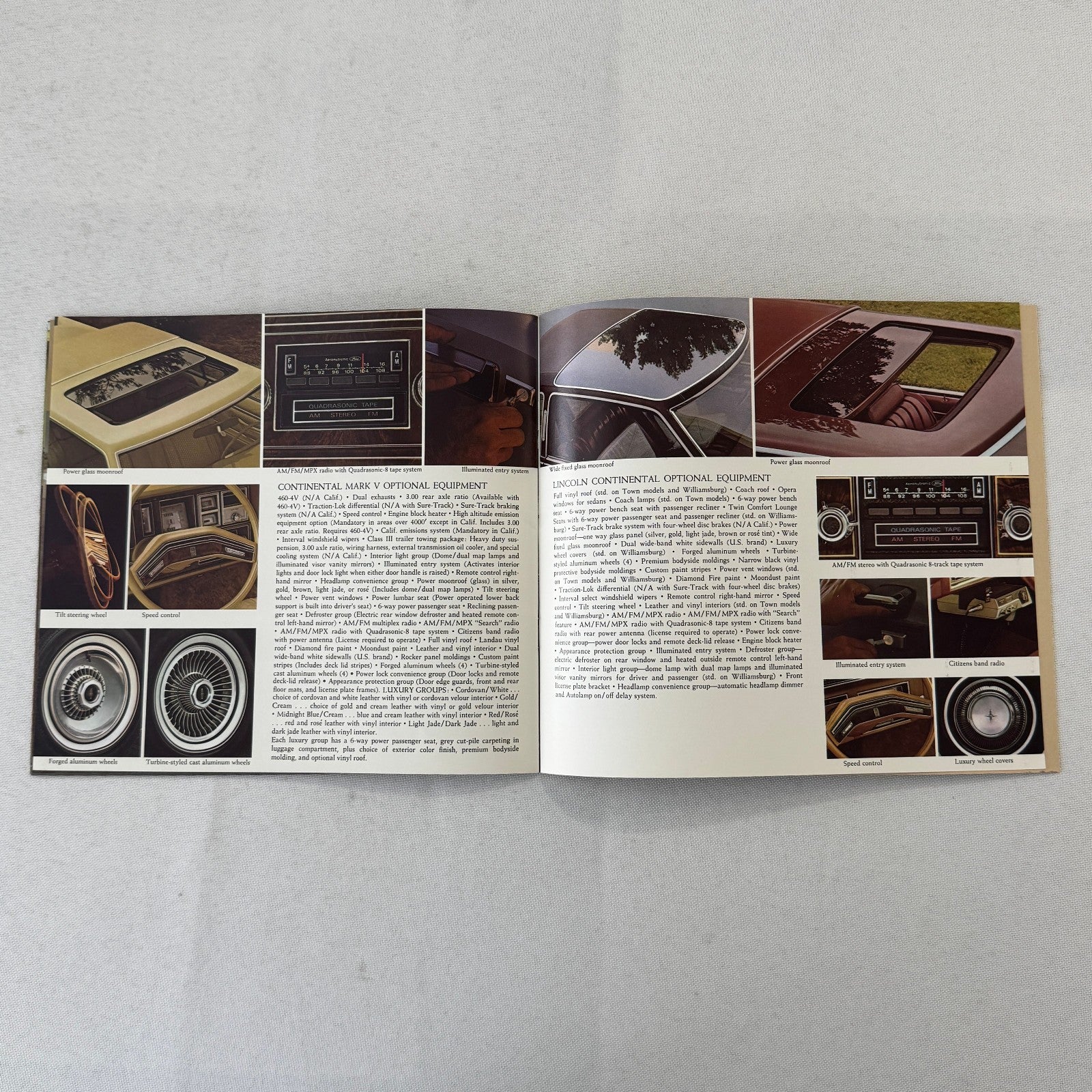 1977 Lincoln Car Sales Brochure Catalog Lincoln Continental Mark V