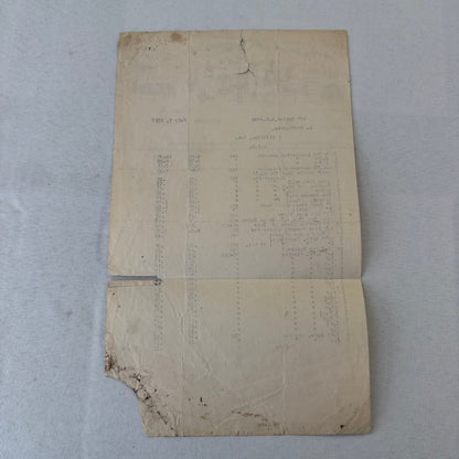 1912 Vintage Receipt Document  James Morrison Brass Manufacturing Company