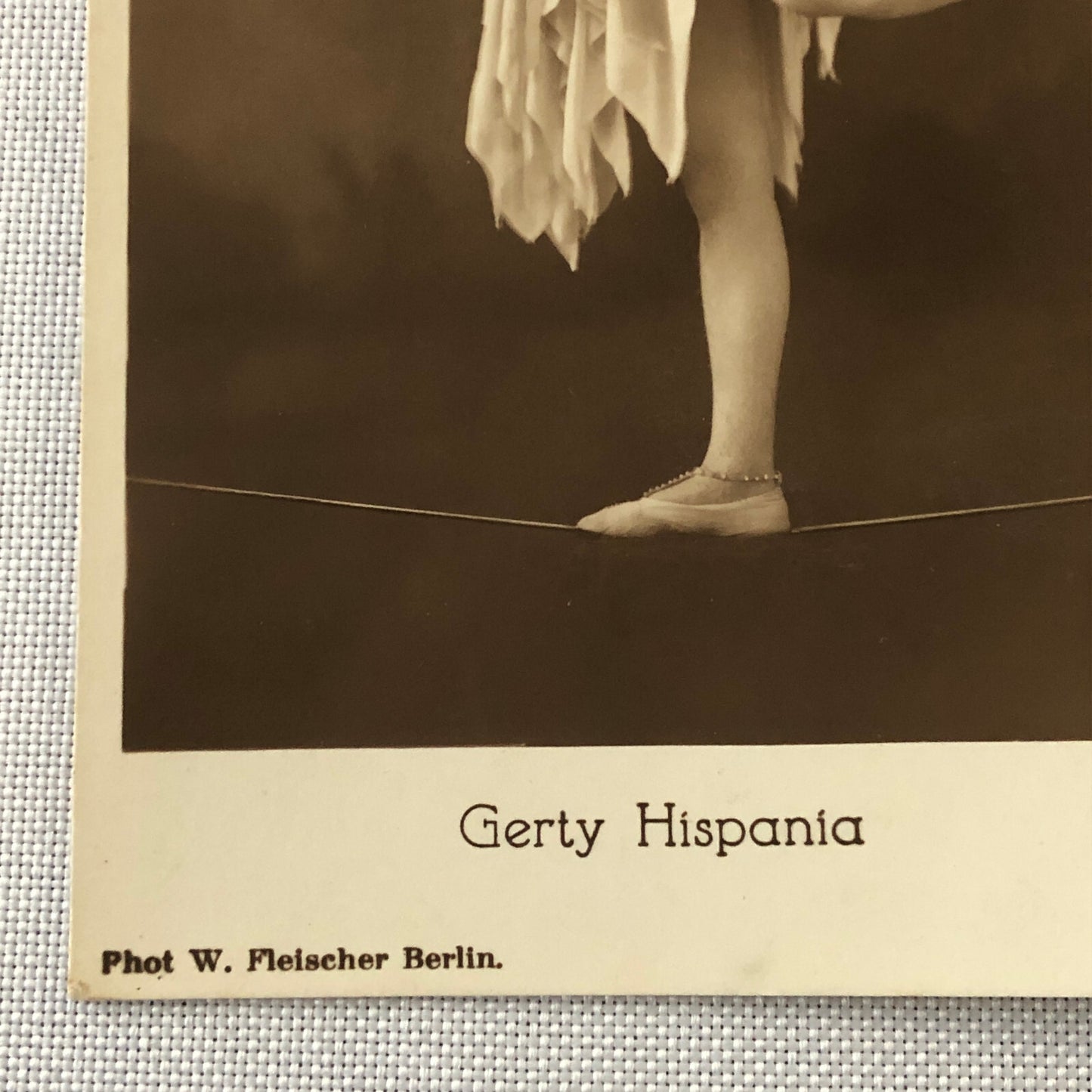 Circus Performer Real Photo Postcard Post Card RPPC Gerty Hispania Dancer ?