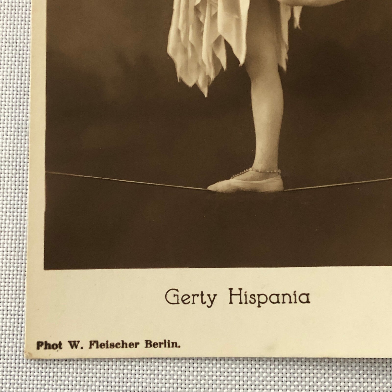 Circus Performer Real Photo Postcard Post Card RPPC Gerty Hispania Dancer ?