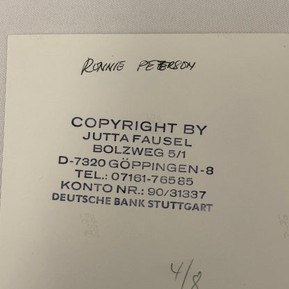 Vintage Racing Photo 1971 Albi F2 Race Ronnie Peterson Driver Motorsport