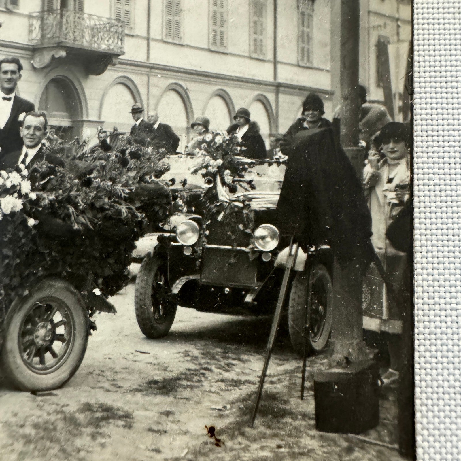 Vintage Postcard Real Photo Postcard RPPC Post Card Early Automobile Parade Car