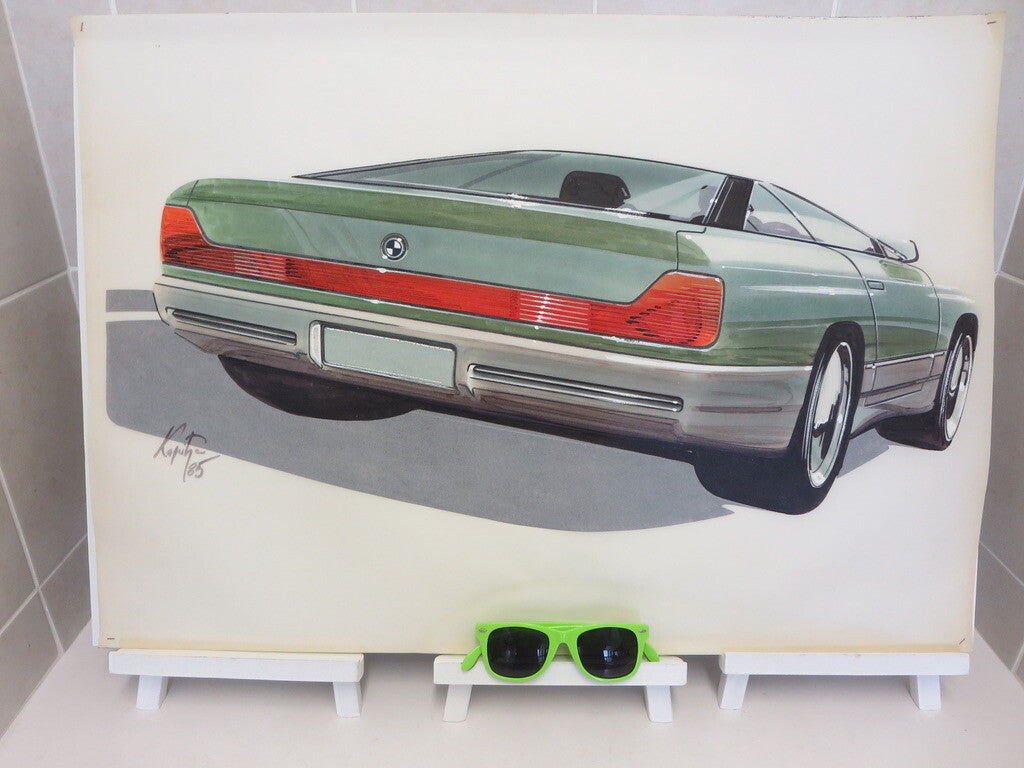 BMW E31 8 Series Pre-Production Design Drawing Sketch Art KAPITZA 1985 850Ci 840