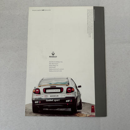 Renault Sport Racing Brochure GERMAN TEXT Renault Megane Cup Sport Spider +