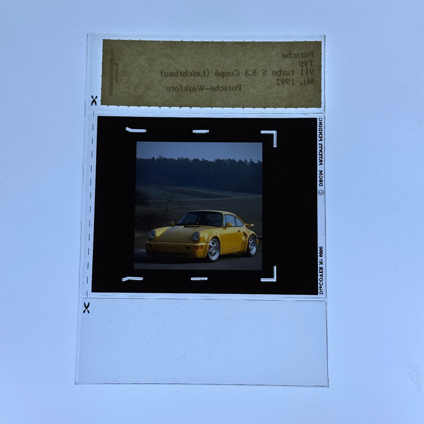 1992 Porsche 911 Turbo S 3.3 Coupe Leichtbau Film Photo Slide Transparency